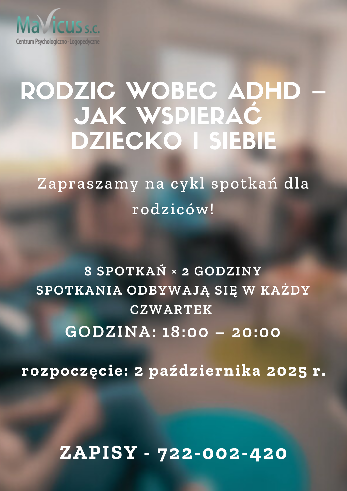 WARSZTATY Rodzic wobec ADHD – jak wspierać  dziecko i siebie